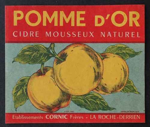 Ancienne étiquette cidre - étiquette,