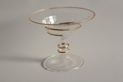 Coupe verre soufflé - , doré