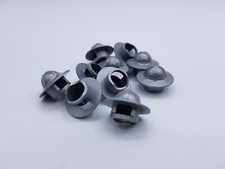 LEGO LOT 10 X CASQUE GARDE CHEVALIER MEDIEVAL FLAT SILVER REF 30273 / 6404506