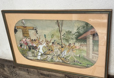 TRES BEAU Dessin Ancien Sur Papier Signé "VIVE ST MAURICE" Lons le saulnier.