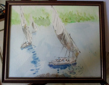Tableau aquarelle ancienne
