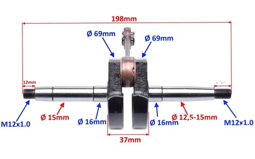 Vilebrequin pour mbk av7 - mbk,