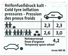 Plaque de données Volkswagen