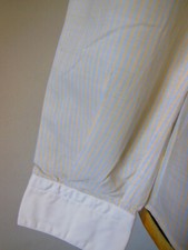 Pur vintage jolie chemise ancienne rayé jaune bleu ideal avec jean  38? B1