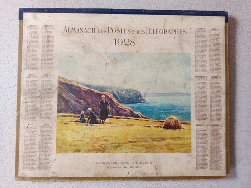Calendrier postes 1928 - calendrier,