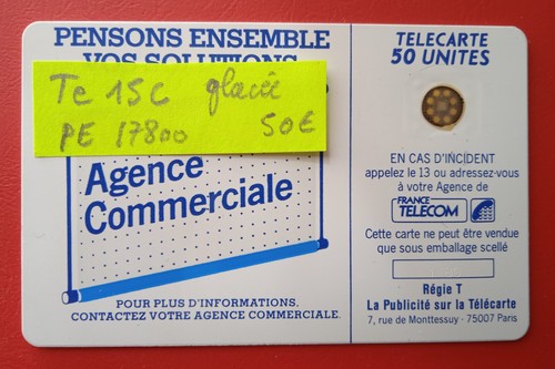 Télécarte te15c glaçée - glaçée, /