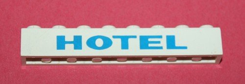 Lego vintage white brick - vintage, 1x8