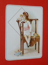 CHROMO 1880-1900 FILLETTE ET SA POUPEE HEURE DE DORMIR