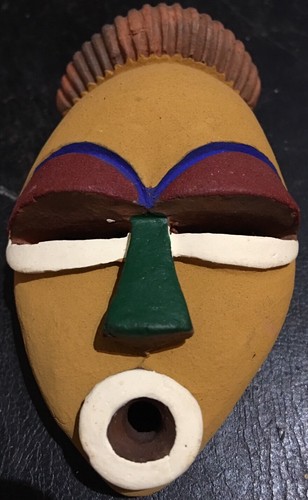 Masque miniature terre cuite - miniature,