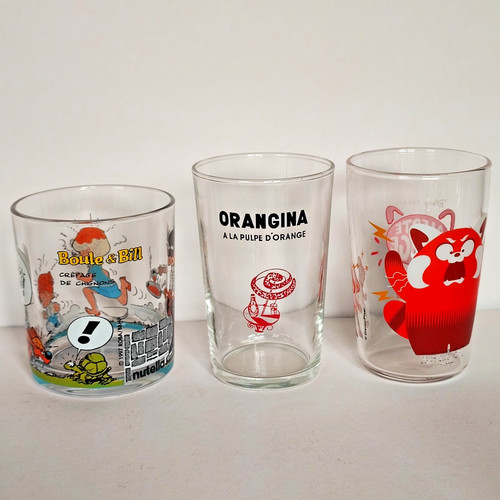 Verres moutarde anciens - verres,