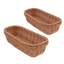  2 Pcs Panier Tressé Rangement Decoratif Organisateur Couverts Cuisine Stockage
