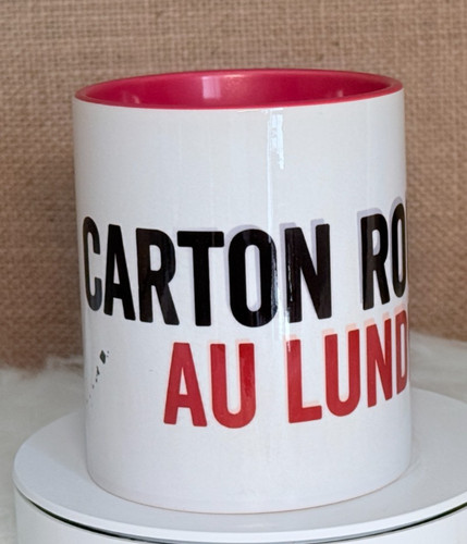 Mug carton rouge lundi - mug,
