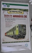 Affiche ancienne Métro RATP Rame Sprague Thomson collection transport