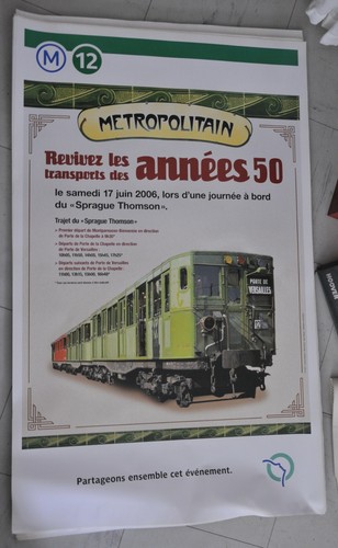 Affiche ancienne métro - ancienne,