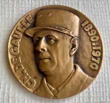 MÉDAILLE BRONZE Général De Gaulle Appel du 18 JUIN 1940 - WW2 Écrin MARBRE RARE