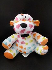 X12. DOUDOU PELUCHE BABYMOOV CHIEN BANGO BLANC  ROSE ORANGE BLEU VERT ETAT NEUF*