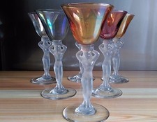 5 + 1 VERRES A LIQUEUR DIGESTIF " CARIATIDE "  circa  1950