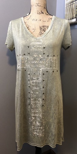 Miss dress green cross - sz,