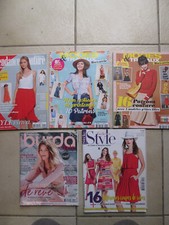 5 REVUES PATRONS COUTURE MODES &TRAVAUX BURDA FASHION STYLE SIMPLICITY OCCASION