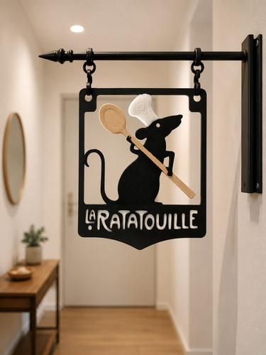 Plaque murale ratatouille - plaque,