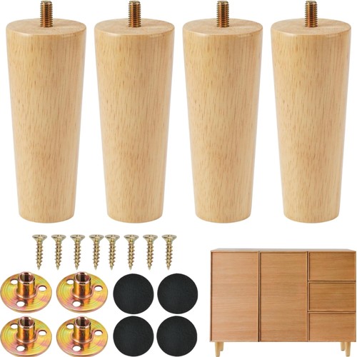 Pieds meuble bois - 12cm,