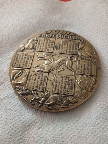Médaille bronze calendrier - médaille, de