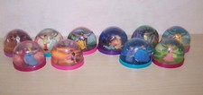 LOT 10 BOULES A NEIGE ( A PAILLETTES ), PERSONNAGES DE WALT DISNEY
