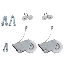 Lot de 2 roues poulie de porte