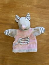 Doudou Souris Tcf Tout Compte Fait Gris Rayé  Rose Poche À Sucette Marionnette