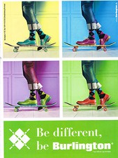 PUBLICITE ADVERTISING 124  2010  BURLINGTON  chaussettes homme