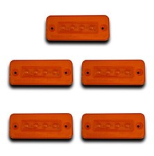 5 X 12V 4 LED Orange Feux de