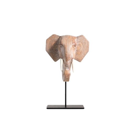 Tête éléphant sur socle - sur,