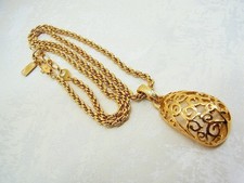 Collier Yves Saint Laurent YSL Arabesque Plaqué Or EX