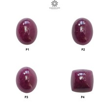 Coussin ovale cabochon pierre