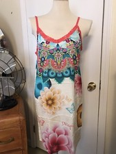 Desigual Womens Night Dress Gown Mandala SM/MED Viscose