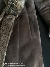 Manteau magnifique mouton retourné Mac Douglas, ultra long taille 38