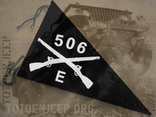 DRAPEAU FLAG FANION COTON EPAIS 506 EASY 81EME AIRBORN jeep willys dodge us  ww2
