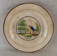 MAGNIFIQUE ASSIETTE EN FAIENCE FINE DE FORGES LES EAUX DECOR MAISON 19 EME