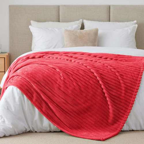 Plaid polaire rouge - polaire,