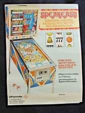 Flyer Publicité Space race Flipper Pinball RECEL -collection jeux café game