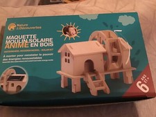 Maquette moulin solaire animé en bois - Nature & Découvertes - Neuf