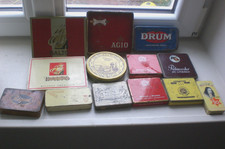 13 anciennes boîtes métal cigarettes cigarillos cigares vide pour collections