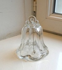 Ancienne Cloche Cochette de Table Verre Cristal. Excellent.
