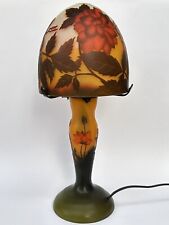 Magnifique GRANDE LAMPE en PATE DE VERRE style Gallé ART NOUVEAU 40,5 cm