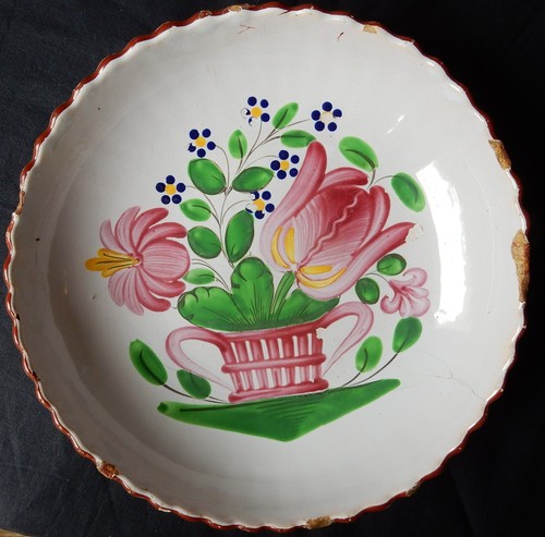 Assiette ancienne faïence - assiette,