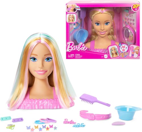 Barbie tête coiffer color - tête, à