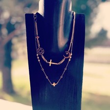 Ras de cou double or 14k