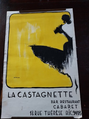 Affiche ancienne serigraphiee - ancienne,