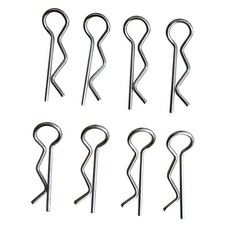 Lot de 8 clips de carrosserie en aluminium pour pièces de voiture RC 1/16