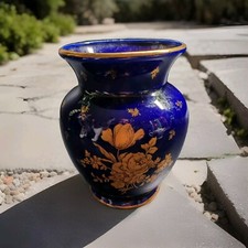 Petit Vase Gien Bleu Nuit 